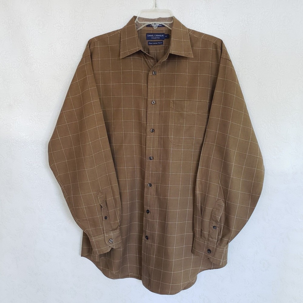 Daniel Cremieux Fine italian Fabric Long Sleeve Button Dress Shirt Men's M